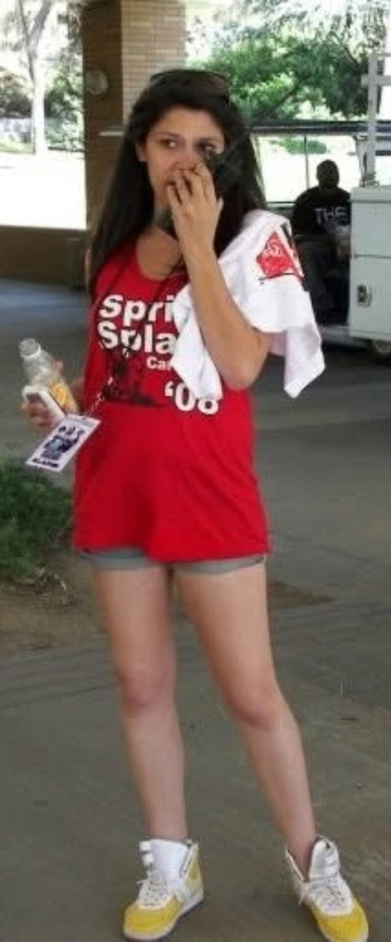 Amanda at a music festival, 2008