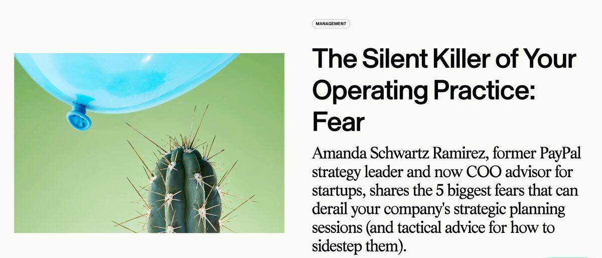The Silent Killer of Your Operating Practice: Fear